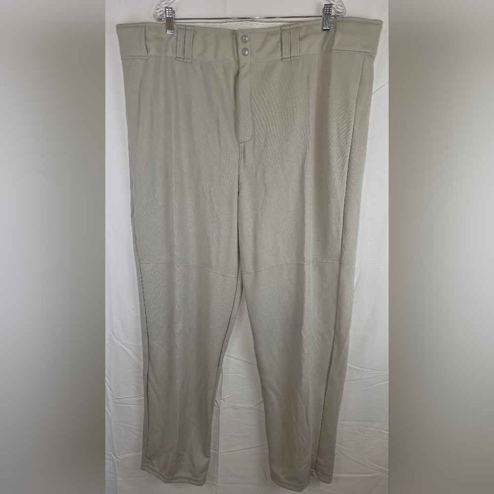 Augusta Series Open Bottom Baseball/Softball Pants Gray Silver 3XL NWOT BK-3007